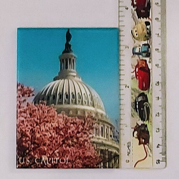 Washington US Capitol Cherry Blossoms Travel Fridge Magnet Souvenir - Picture 3 of 3